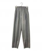 Mame Kurogouchiマメクロゴウチ）の古着「Wool Flannel Wide Tapered Trousers ワイドテーパードパンツ」｜グレー