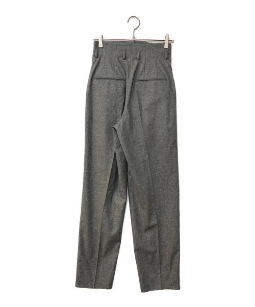 Mame Kurogouchi（マメクロゴウチ）Mame Kurogouchi (マメクロゴウチ) Wool Flannel Wide Tapered Trousers ワイドテーパードパンツ グレー サイズ:2の古着・服飾アイテム