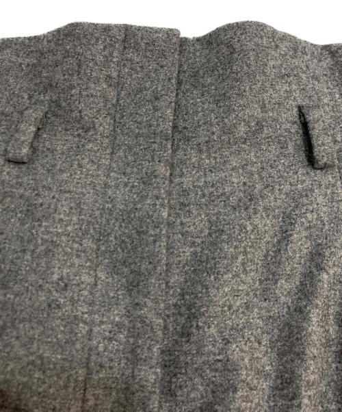 Mame Kurogouchi（マメクロゴウチ）Mame Kurogouchi (マメクロゴウチ) Wool Flannel Wide Tapered Trousers ワイドテーパードパンツ グレー サイズ:2の古着・服飾アイテム