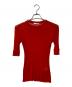 CINOH（チノ）の古着「TENCEL CASHMERE RIB T-SHIRT テンセルカシミヤリブTシャツ 」｜レッド