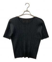 PLEATS PLEASE（プリーツプリーズ）の古着「BasicsTシャツ」｜ブラック