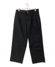 mutimer（ミューティマー）の古着「Everyday Pleats タックワイドデニムパンツ」｜ブラック