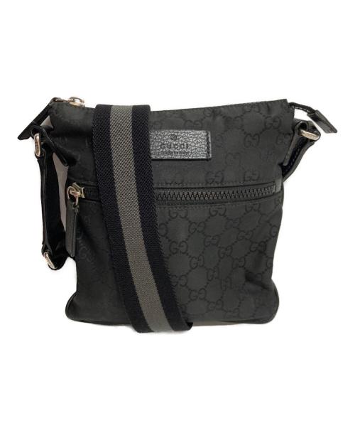 GUCCI（グッチ）GUCCI (グッチ) GGナイロン ショルダーバッグ ブラックの古着・服飾アイテム