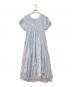 ne quittez pas (ヌキテパ) Cotton Voile Foil Flower Print Sleeveless コットンボイルフラワー箔プリントスリーブドレス ブルー サイズ:記載なし：12000円