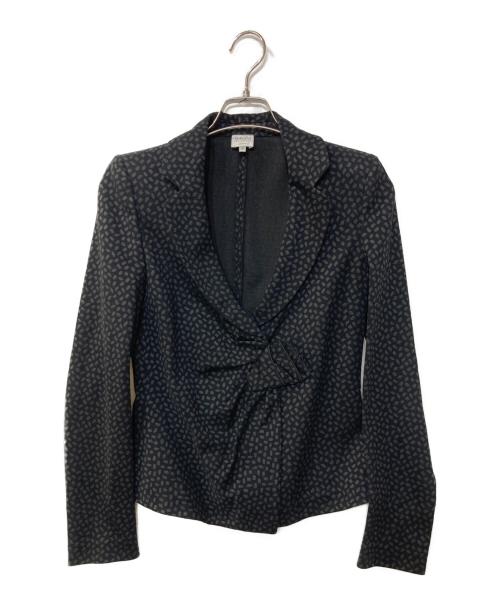 ARMANI COLLEZIONI（アルマーニ コレツィオーニ）ARMANI COLLEZIONI (アルマーニ コレツィオーニ) 総柄ジャケット ブラック サイズ:44の古着・服飾アイテム