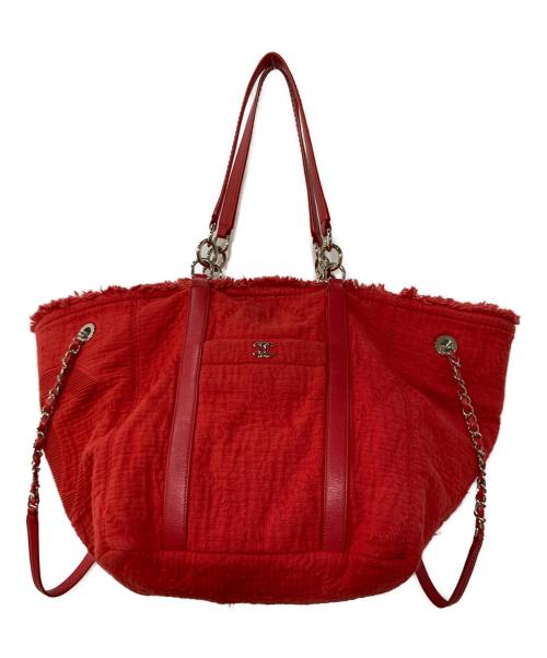 CHANEL（シャネル）CHANEL (シャネル) 2WAYチェーン ラージ ショッピングバッグ レッドの古着・服飾アイテム