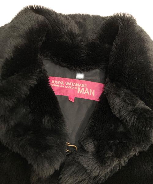 COMME des GARCONS JUNYA WATANABE MAN（コム デ ギャルソン ジュンヤ ワタナベ マン）COMME des GARCONS JUNYA WATANABE MAN (コム デ ギャルソン ジュンヤ ワタナベ マン) フェイクファーフックジャケット ブラック サイズ:Sの古着・服飾アイテム