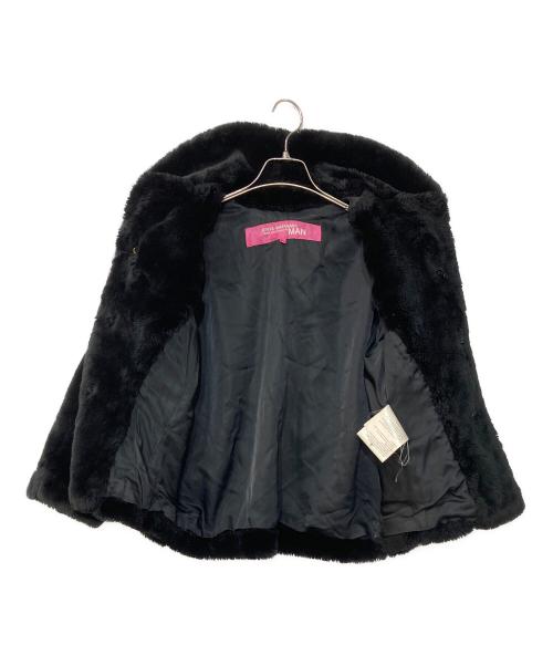 COMME des GARCONS JUNYA WATANABE MAN（コム デ ギャルソン ジュンヤ ワタナベ マン）COMME des GARCONS JUNYA WATANABE MAN (コム デ ギャルソン ジュンヤ ワタナベ マン) フェイクファーフックジャケット ブラック サイズ:Sの古着・服飾アイテム