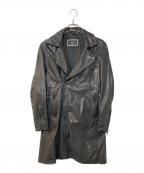 hystericsヒステリックス）の古着「Goatskin leather double rider's coat ゴートスキンレザー ダブルライダースコート」｜ブラック