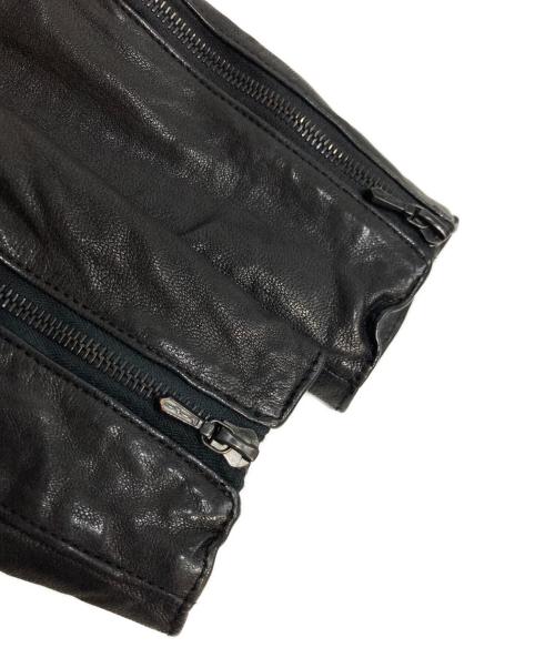 hysterics（ヒステリックス）hysterics (ヒステリックス) Goatskin leather double rider's coat ゴートスキンレザー ダブルライダースコート ブラック サイズ:Sの古着・服飾アイテム