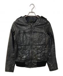 Hysteric Glamour（ヒステリックグラマー）の古着「シープスキンレザージャケット」｜ブラック