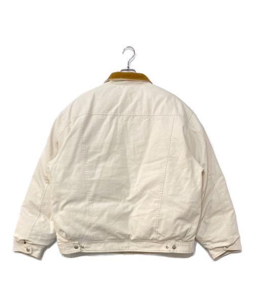 Schott（ショット）Schott (ショット) SUPREME (シュプリーム) Canvas Down Trucker Jacket キャンバス ダウン トラッカージャケット ホワイト×ブラウン サイズ:XLの古着・服飾アイテム