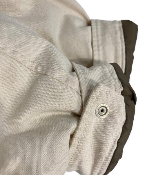 Schott（ショット）Schott (ショット) SUPREME (シュプリーム) Canvas Down Trucker Jacket キャンバス ダウン トラッカージャケット ホワイト×ブラウン サイズ:XLの古着・服飾アイテム