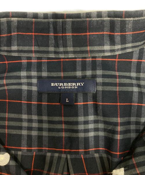 BURBERRY LONDON（バーバリーロンドン）BURBERRY LONDON (バーバリーロンドン) ノバチェックシャツ ネイビー サイズ:Lの古着・服飾アイテム