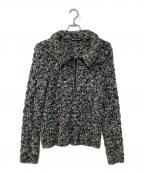 ISSEY MIYAKEイッセイミヤケ）の古着「ハーフジップメランジニット」｜グレー