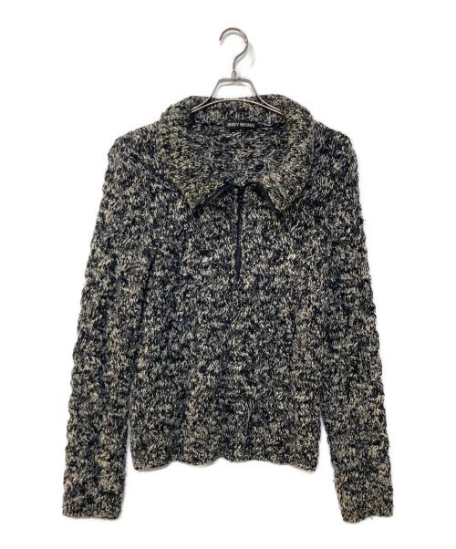 ISSEY MIYAKE（イッセイミヤケ）ISSEY MIYAKE (イッセイミヤケ) ハーフジップメランジニット グレー サイズ:2の古着・服飾アイテム