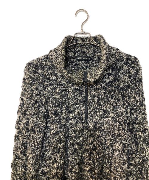 ISSEY MIYAKE（イッセイミヤケ）ISSEY MIYAKE (イッセイミヤケ) ハーフジップメランジニット グレー サイズ:2の古着・服飾アイテム