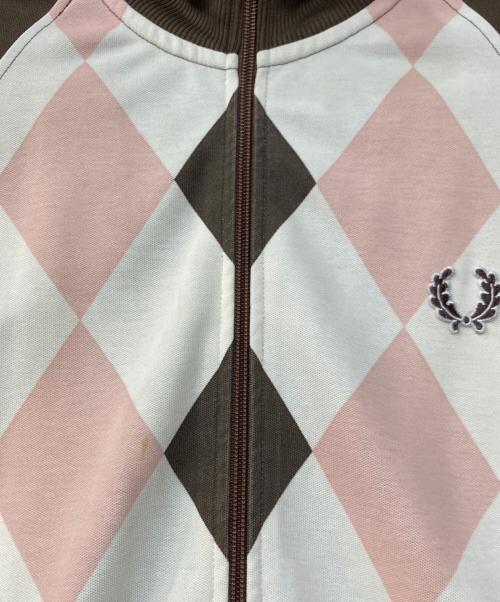 FRED PERRY（フレッドペリー）FRED PERRY (フレッドペリー) アーガイルトラックジャケット ピンク サイズ:Sの古着・服飾アイテム