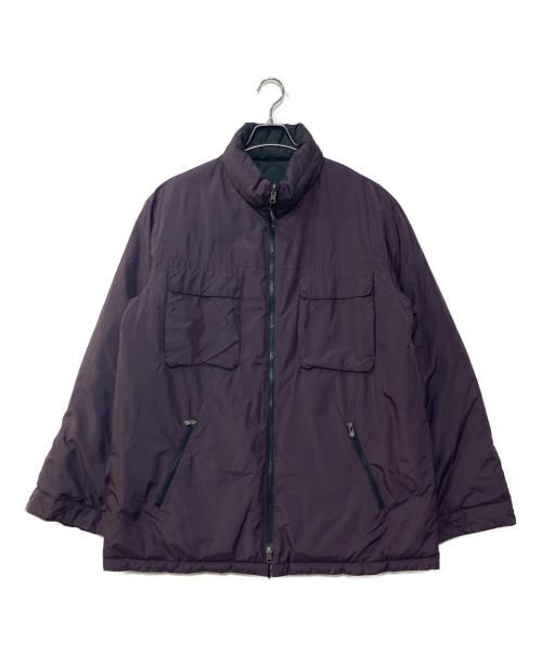 ARMANI COLLEZIONI（アルマーニ コレツィオーニ）ARMANI COLLEZIONI (アルマーニ コレツィオーニ) リバーシブルパデットジャケット パープル サイズ:52の古着・服飾アイテム