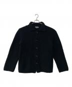 Yohji Yamamoto pour hommeヨウジヤマモト プールオム）の古着「ヘビーウール襟付カーディガン」｜ブラック
