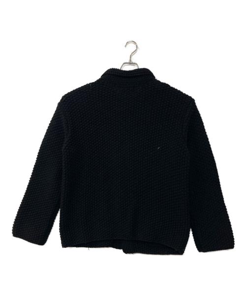 Yohji Yamamoto pour homme（ヨウジヤマモト プールオム）Yohji Yamamoto pour homme (ヨウジヤマモト プールオム) ヘビーウール襟付カーディガン ブラック サイズ:3の古着・服飾アイテム