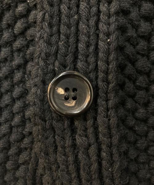 Yohji Yamamoto pour homme（ヨウジヤマモト プールオム）Yohji Yamamoto pour homme (ヨウジヤマモト プールオム) ヘビーウール襟付カーディガン ブラック サイズ:3の古着・服飾アイテム