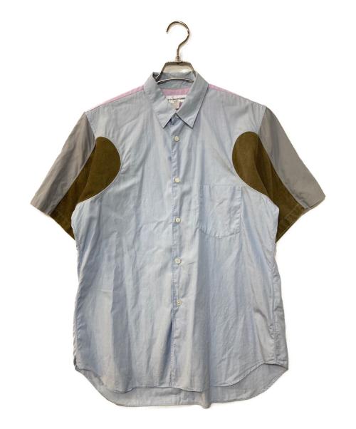 COMME des GARCONS SHIRT（コムデギャルソンシャツ）COMME des GARCONS SHIRT (コムデギャルソンシャツ) スイッチングS/Sシャツ ブルー サイズ:Ｍの古着・服飾アイテム