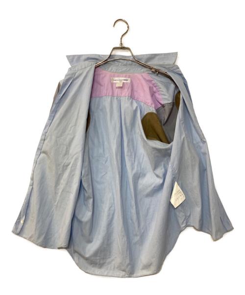 COMME des GARCONS SHIRT（コムデギャルソンシャツ）COMME des GARCONS SHIRT (コムデギャルソンシャツ) スイッチングS/Sシャツ ブルー サイズ:Ｍの古着・服飾アイテム