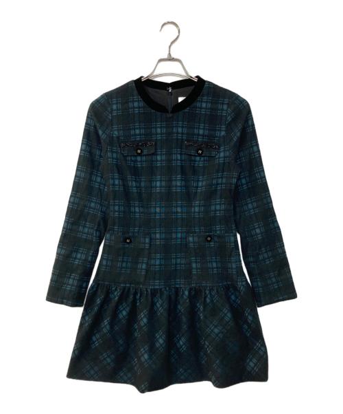 HER LIP TO（ハーリップトゥ）Her lip to (ハーリップトゥ) Laperouse Mini Dress グリーン サイズ:Sの古着・服飾アイテム