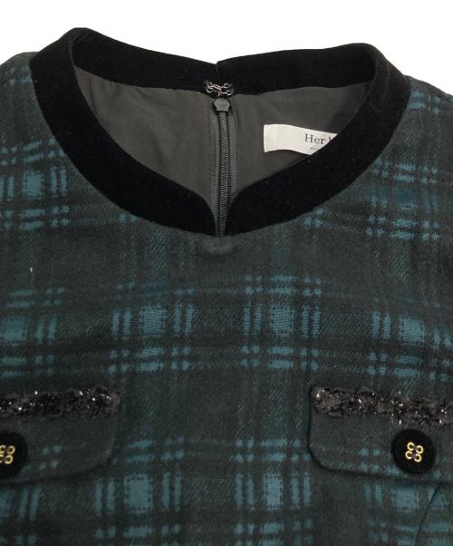 HER LIP TO（ハーリップトゥ）Her lip to (ハーリップトゥ) Laperouse Mini Dress グリーン サイズ:Sの古着・服飾アイテム