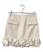 HER LIP TOハーリップトゥ）の古着「Volant Mini Skirt　ミニスカート　1254304168」｜アイボリー