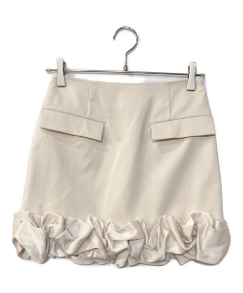 HER LIP TO（ハーリップトゥ）Her lip to (ハーリップトゥ) Volant Mini Skirt　ミニスカート　1254304168 アイボリー サイズ:Sの古着・服飾アイテム