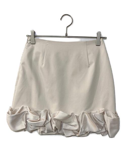 HER LIP TO（ハーリップトゥ）Her lip to (ハーリップトゥ) Volant Mini Skirt　ミニスカート　1254304168 アイボリー サイズ:Sの古着・服飾アイテム