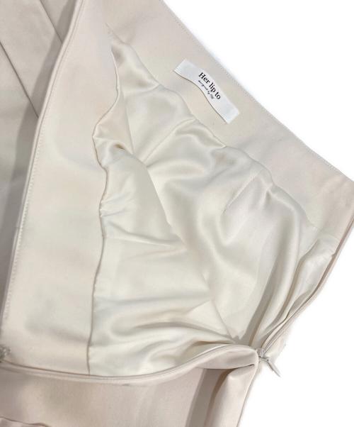 HER LIP TO（ハーリップトゥ）Her lip to (ハーリップトゥ) Volant Mini Skirt　ミニスカート　1254304168 アイボリー サイズ:Sの古着・服飾アイテム