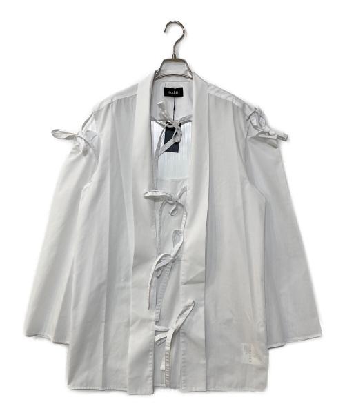 soduk（スドーク）soduk (スドーク) ribbon ribbon shirt ホワイト サイズ:Fの古着・服飾アイテム