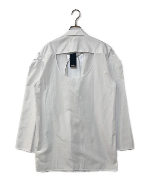 soduk（スドーク）soduk (スドーク) ribbon ribbon shirt ホワイト サイズ:Fの古着・服飾アイテム