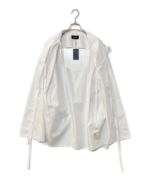 soduk（スドーク）soduk (スドーク) ribbon ribbon shirt ホワイト サイズ:Fの古着・服飾アイテム