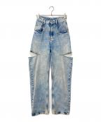 Maison Margielaメゾンマルジェラ）の古着「SLASH DETAIL DENIM PANTS デニムジーンズ スラッシュディテール」｜インディゴ