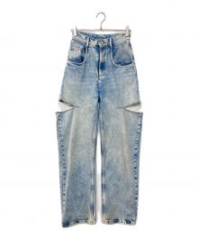 Maison Margiela（メゾンマルジェラ）の古着「SLASH DETAIL DENIM PANTS デニムジーンズ スラッシュディテール」｜インディゴ