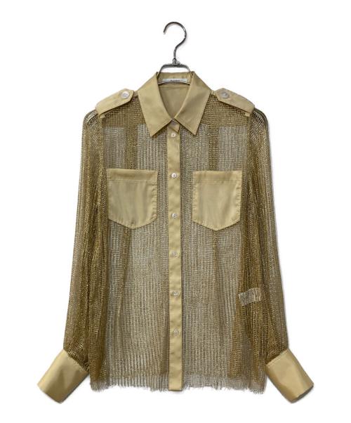 CINOH（チノ）CINOH (チノ) メッシュシアーシャツ ベージュ サイズ:38の古着・服飾アイテム