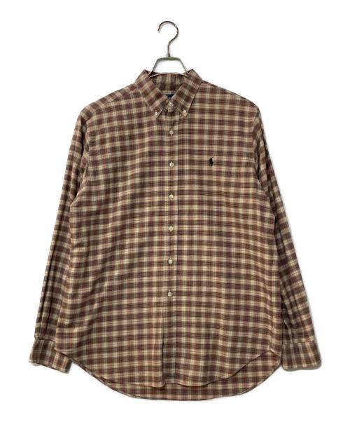 RALPH LAUREN（ラルフローレン）RALPH LAUREN (ラルフローレン) ボタンダウンチェックシャツ ブラウン サイズ:Lの古着・服飾アイテム