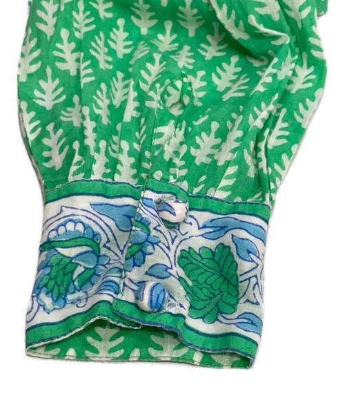 SZ Blockprints（エスゼットブロックプリント）SZ Blockprints (エスゼットブロックプリント) Cotton Phool Print Dress ワンピース ブルー サイズ:XSの古着・服飾アイテム