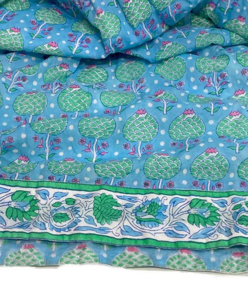 SZ Blockprints（エスゼットブロックプリント）SZ Blockprints (エスゼットブロックプリント) Cotton Phool Print Dress ワンピース ブルー サイズ:XSの古着・服飾アイテム
