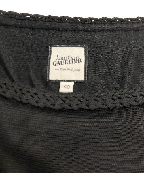 Jean Paul GAULTIER（ジャンポールゴルチェ）Jean Paul GAULTIER (ジャンポールゴルチェ) デザインノースリーブミニワンピース ブラック サイズ:40の古着・服飾アイテム