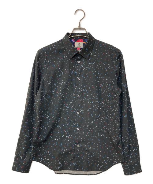 PS Paul Smith（ＰＳポールスミス）PS Paul Smith (ＰＳポールスミス) パズルピースシャツ ブラック サイズ:Lの古着・服飾アイテム