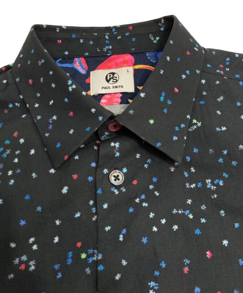PS Paul Smith（ＰＳポールスミス）PS Paul Smith (ＰＳポールスミス) パズルピースシャツ ブラック サイズ:Lの古着・服飾アイテム
