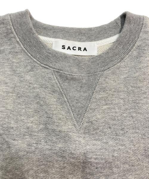 SACRA（サクラ）SACRA (サクラ) EXTRA FINE FLEECE CROPPED TOP スウェット グレー サイズ:38の古着・服飾アイテム