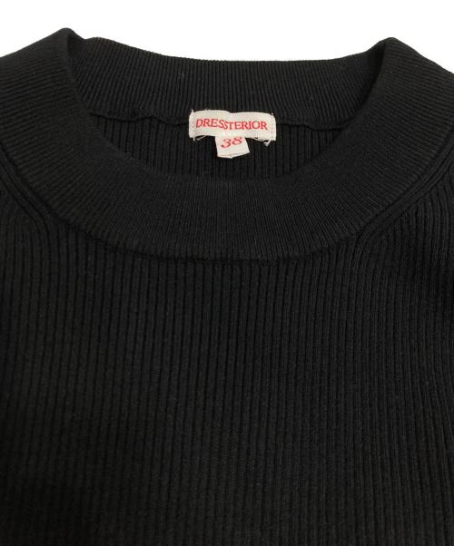DRESSTERIOR（ドレステリア）DRESSTERIOR (ドレステリア) オーバーラップサークルニットコンビワンピース ブラック サイズ:38の古着・服飾アイテム