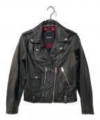 DIESELディーゼル）の古着「カウレザーダブルライダース」｜ブラック