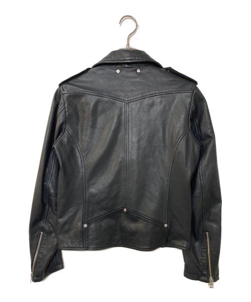 DIESEL（ディーゼル）DIESEL (ディーゼル) カウレザーダブルライダース ブラック サイズ:XSの古着・服飾アイテム